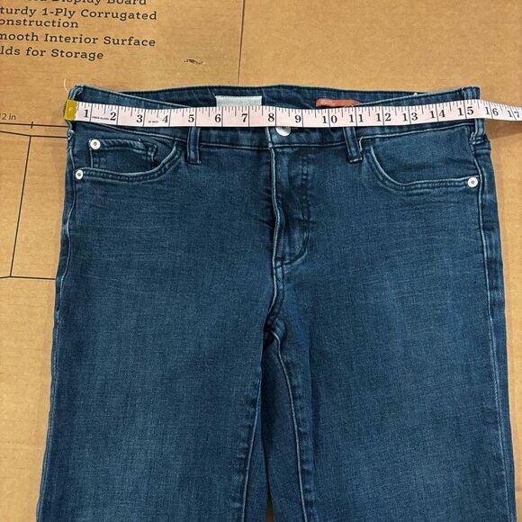 Anthropologie Pilcro Dark Wash Flare Jeans Raw Hem Size 28 - Picture 11 of 12